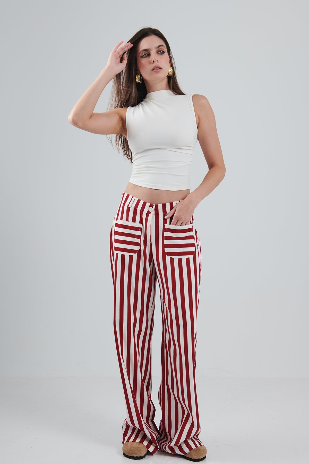 WIDE LEG LINES PANTS