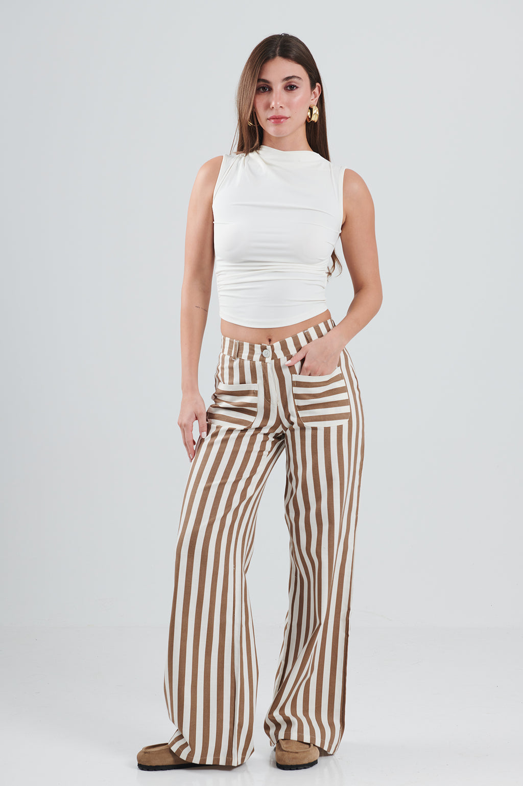 WIDE LEG LINES PANTS