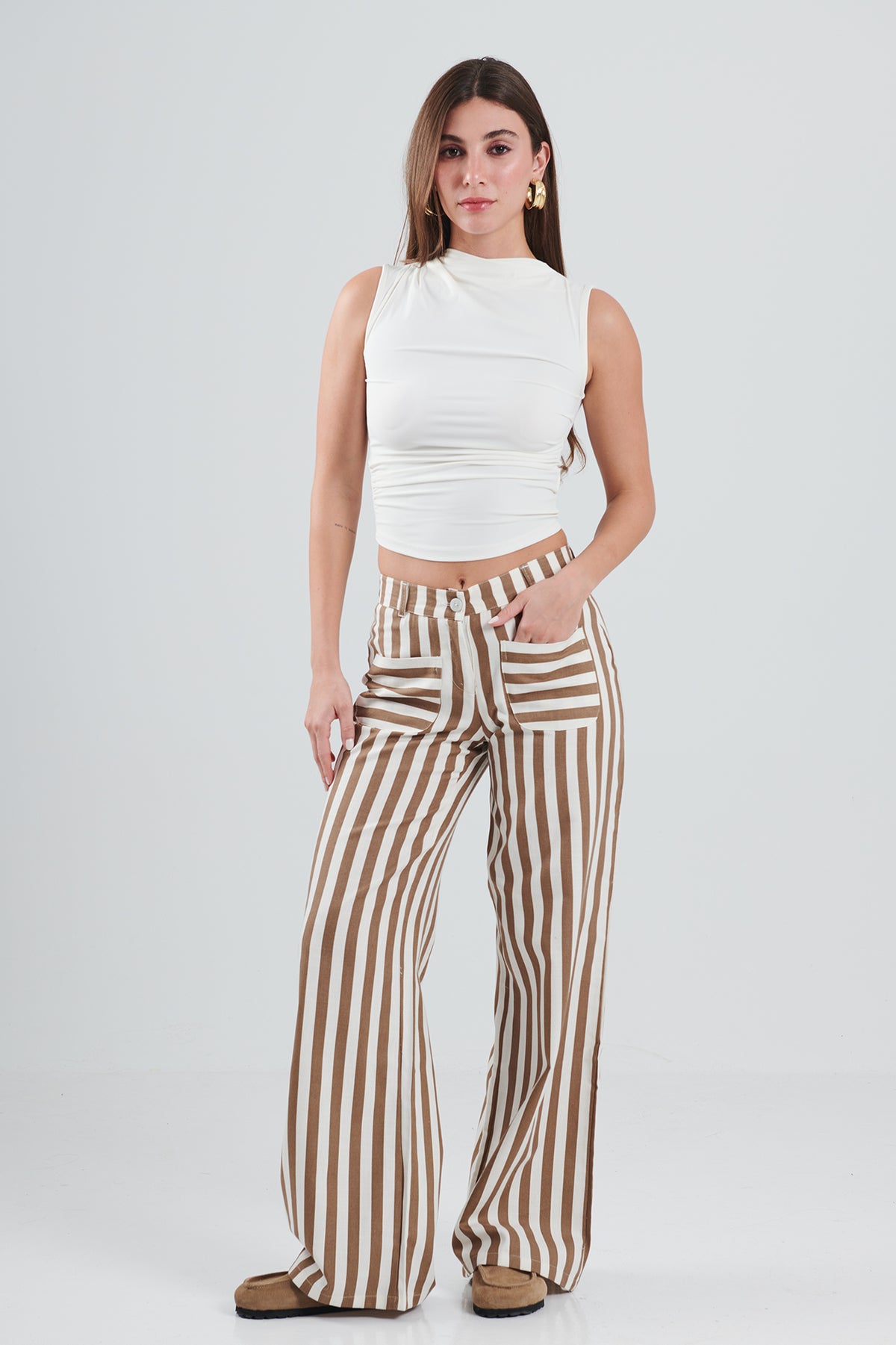 WIDE LEG LINES PANTS