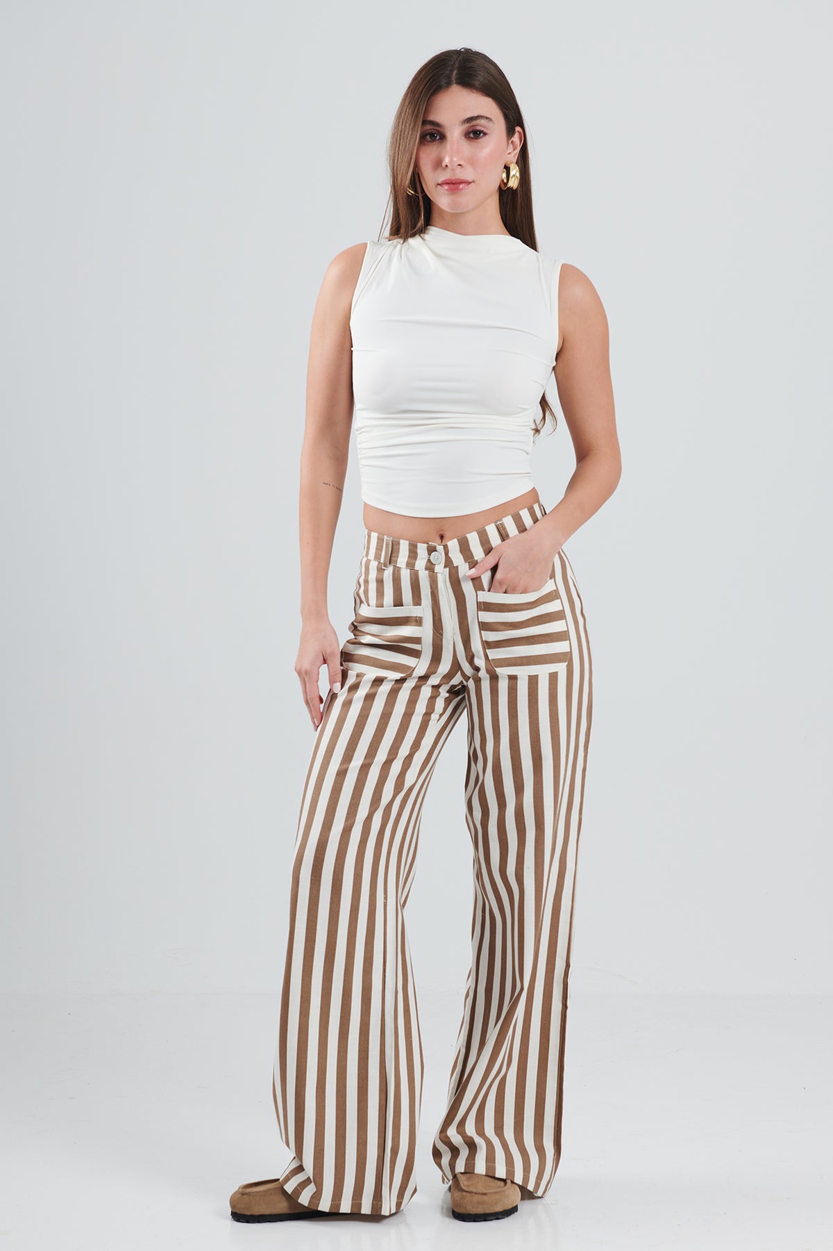 WIDE LEG LINES PANTS