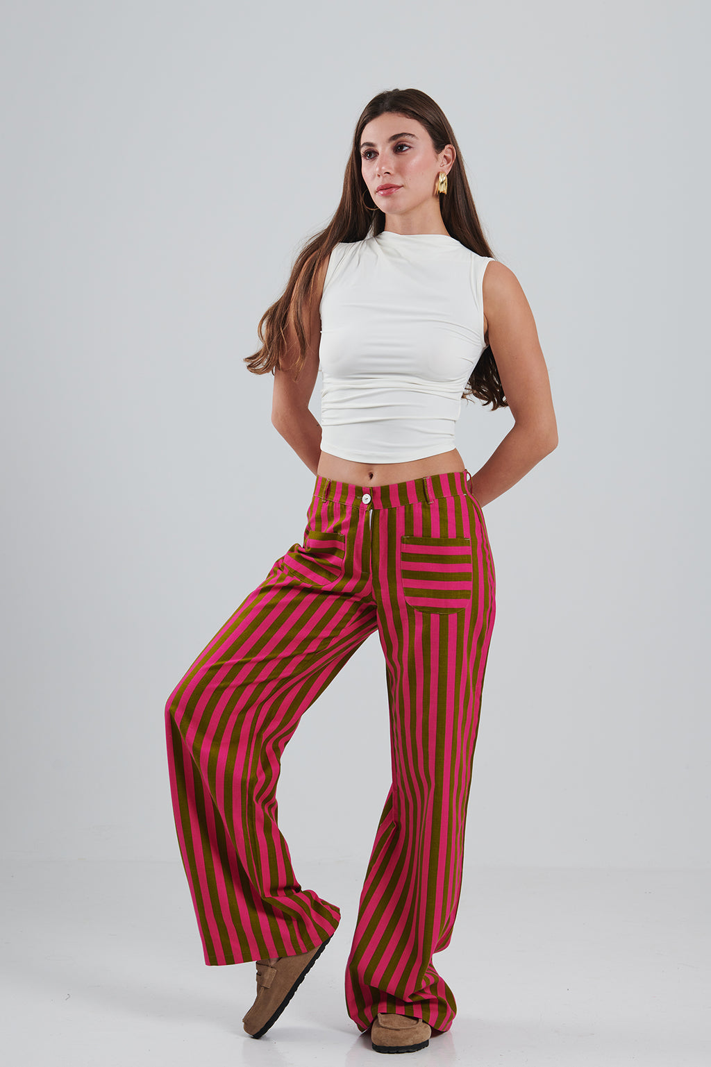 WIDE LEG LINES PANTS