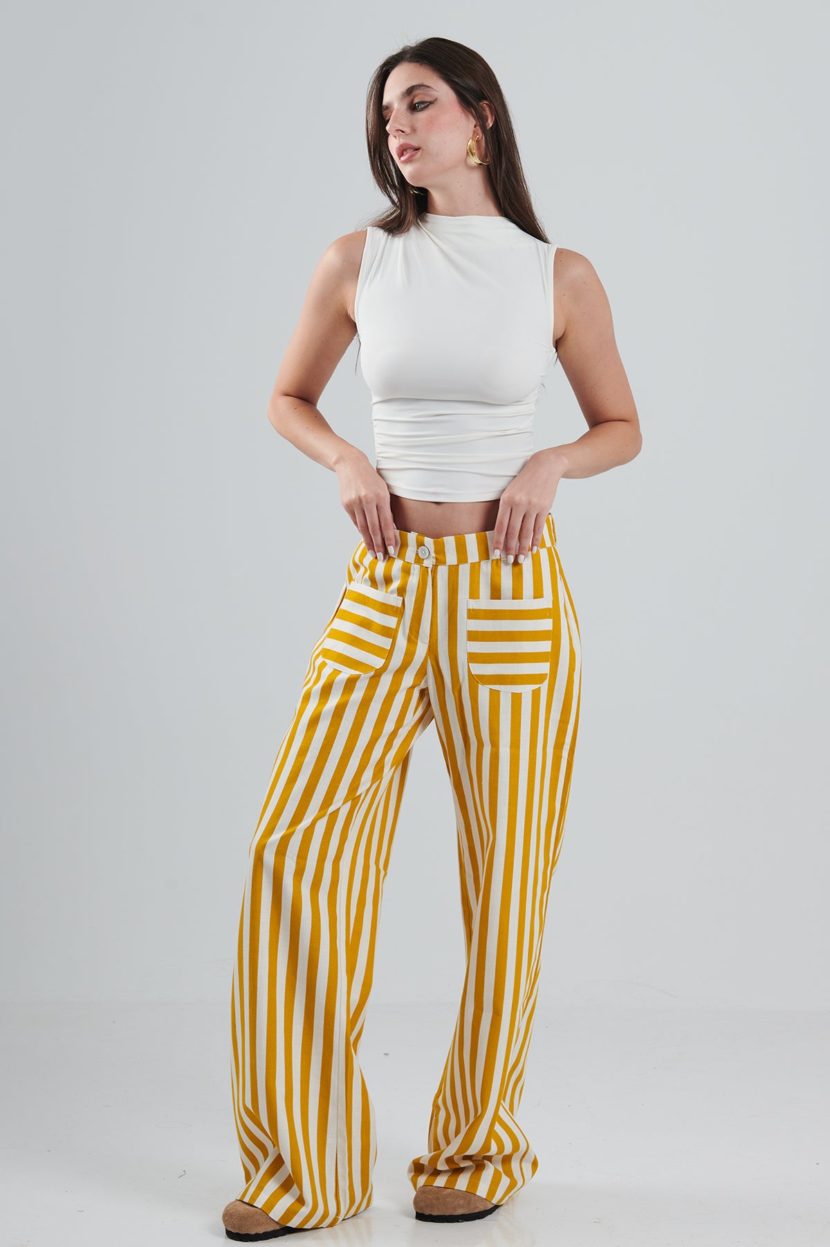 WIDE LEG LINES PANTS